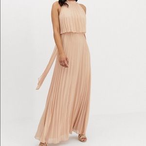 ASOS Design Halter Tie Neck Maxi Dress. Size 4.